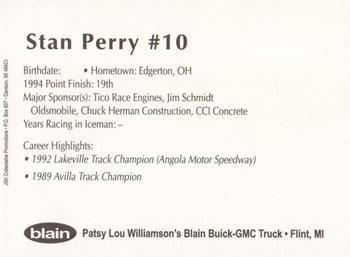 1995 JSK Iceman Supercar Series #NNO Stan Perry Back