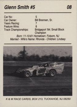 1991 K & W Dirt Track #08 Glenn Smith Back