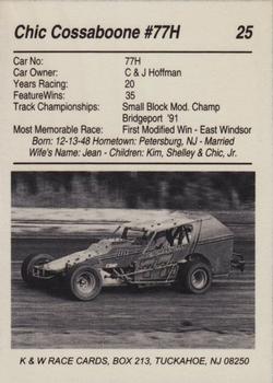 1991 K & W Dirt Track #25 Chic Cossaboone Back