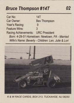 1991 K & W URC Sprints #02 Bruce Thompson Back