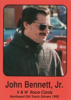 1992 K & W Dirt Track #40 John Bennett Jr. Front