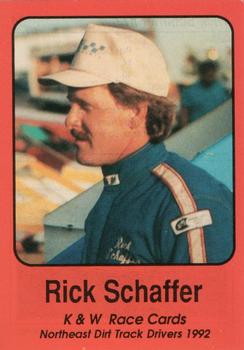 1992 K & W Dirt Track #54 Rick Schaffer Front