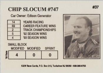 1994 K & W Dirt Track #37 Chip Slocum Back