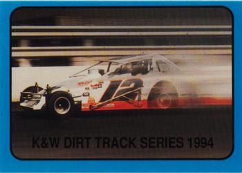 1994 K & W Dirt Track #40 K&W Check List Front