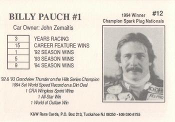 1995 K&W Dirt Track #12 Billy Pauch Back