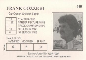 1995 K&W Dirt Track #16 Frank Cozze Back
