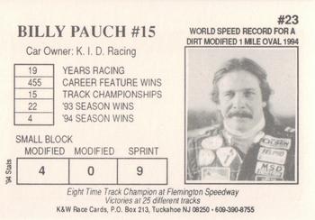 1995 K&W Dirt Track #23 Billy Pauch Back