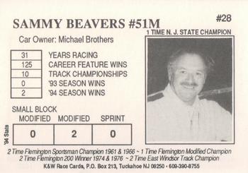1995 K&W Dirt Track #28 Sammy Beavers Back