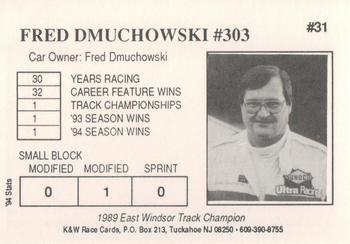 1995 K&W Dirt Track #31 Fred Dmuchowski Back