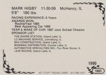 1990 Hot Stuff #1003 Mark Higby Back