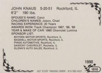 1990 Hot Stuff #1010 John Knaus Back