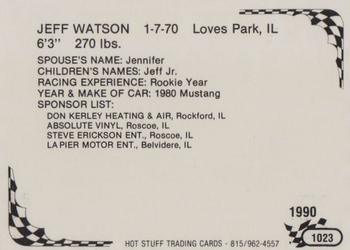 1990 Hot Stuff #1023 Jeff Watson Back