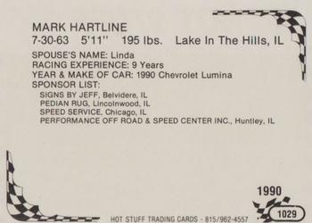 1990 Hot Stuff #1029 Mark Hartline Back