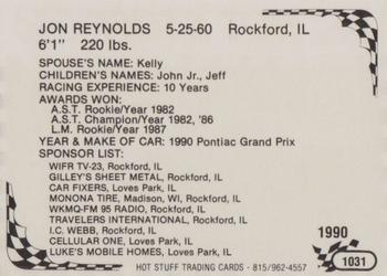 1990 Hot Stuff #1031 Jon Reynolds Back
