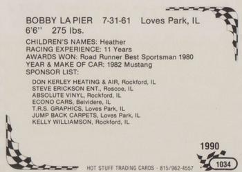 1990 Hot Stuff #1034 Bobby LaPier Back