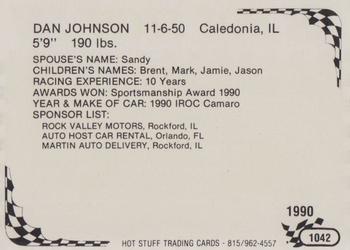 1990 Hot Stuff #1042 Dan Johnson Back