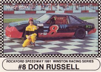1991 Langenberg Hot Stuff Rockford Speedway #8 Don Russell Front