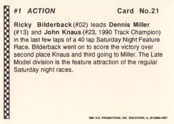 1991 Langenberg Hot Stuff Rockford Speedway #21 Ricky Bilderback/Dennis Miller/John Knaus Back