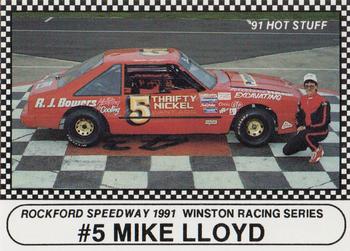 1991 Langenberg Hot Stuff Rockford Speedway #24 Mike Lloyd Front