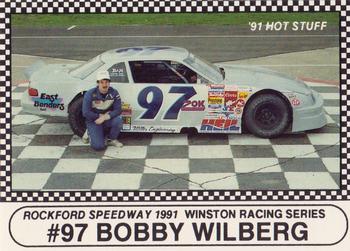 1991 Langenberg Hot Stuff Rockford Speedway #43 Bobby Wilberg Front