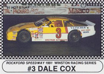 1991 Langenberg Hot Stuff Rockford Speedway #51 Dale Cox Front