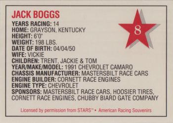 1992 Stars Go Mart #8 Jack Boggs Back
