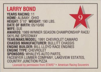 1992 Stars Go Mart #9 Larry Bond Back
