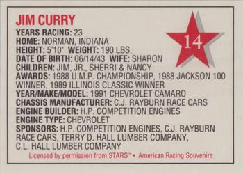 1992 Stars Go Mart #14 Jim Curry Back