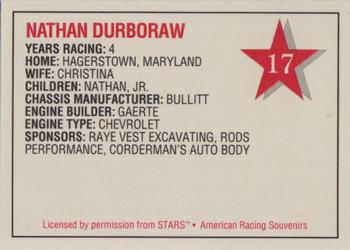 1992 Stars Go Mart #17 Nathan Durboraw Back