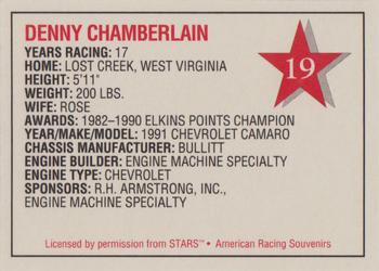 1992 Stars Go Mart #19 Denny Chamberlain Back