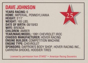 1992 Stars Go Mart #25 Davey Johnson Back