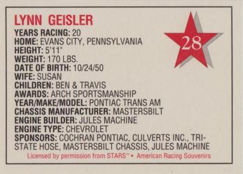 1992 Stars Go Mart #28 Lynn Geisler Back