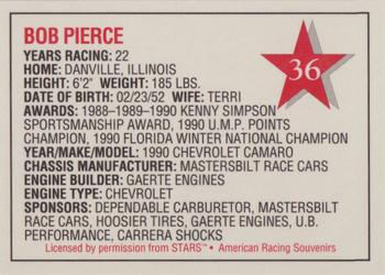 1992 Stars Go Mart #36 Bob Pierce Back