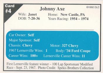 1992 Donny's Lernerville Speedway Part 1 #4 Johnny Axe Back