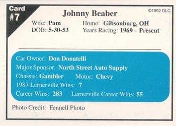 1992 Donny's Lernerville Speedway Part 1 #7 Johnny Beaber Back