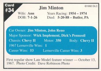 1992 Donny's Lernerville Speedway Part 1 #34 Jim Minton Back