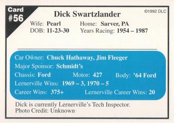 1992 Donny's Lernerville Speedway Part 1 #56 Dick Swartzlander Back