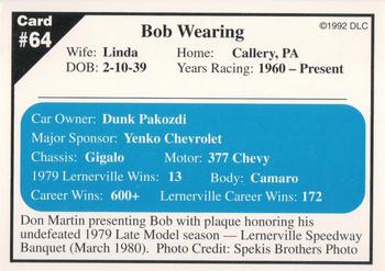 1992 Donny's Lernerville Speedway Part 1 #64 Bob Wearing Back