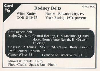 1992 Donny's Lernerville Speedway Part 2 #6 Rodney Beltz Back
