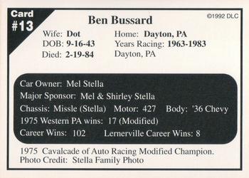 1992 Donny's Lernerville Speedway Part 2 #13 Ben Bussard Back