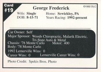 1992 Donny's Lernerville Speedway Part 2 #19 George Frederick Back