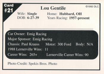 1992 Donny's Lernerville Speedway Part 2 #21 Lou Gentile Back