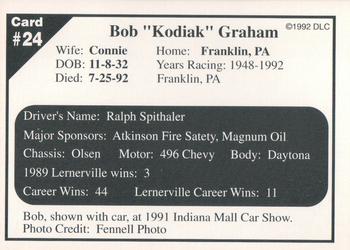1992 Donny's Lernerville Speedway Part 2 #24 Bob Graham Back