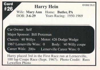 1992 Donny's Lernerville Speedway Part 2 #26 Harry Hein Back