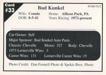 1992 Donny's Lernerville Speedway Part 2 #33 Bud Kunkel Back
