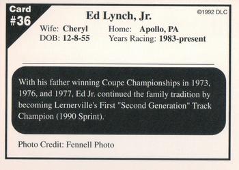 1992 Donny's Lernerville Speedway Part 2 #36 Ed Lynch, Jr. Back