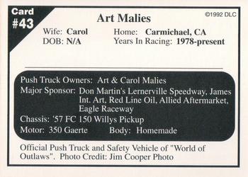 1992 Donny's Lernerville Speedway Part 2 #43 Art Malies Back
