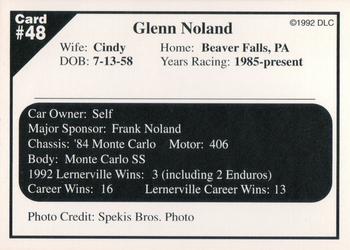 1992 Donny's Lernerville Speedway Part 2 #48 Glenn Noland Back