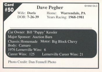 1992 Donny's Lernerville Speedway Part 2 #50 Dave Pegher Back
