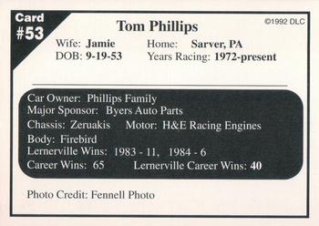 1992 Donny's Lernerville Speedway Part 2 #53 Tom Phillips Back